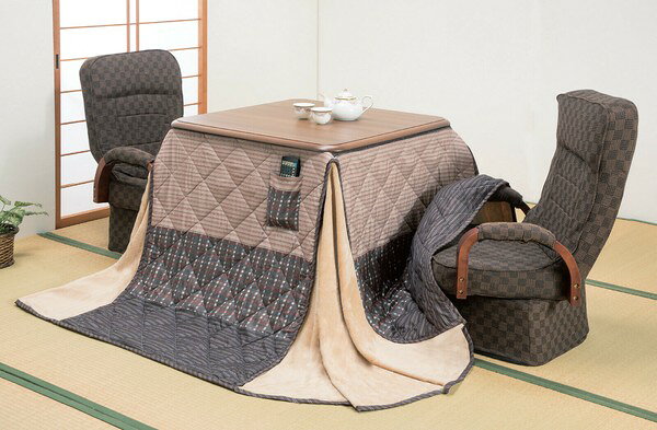 ハイタイプこたつ用掛布団 こたつ用布団 カバー こたつ用掛け布団a35453 FL-3682 高級感 掛布団 こたつ布団 マチ付き 起毛フリース ポケット付き ダイニングこたつ布団 [2]