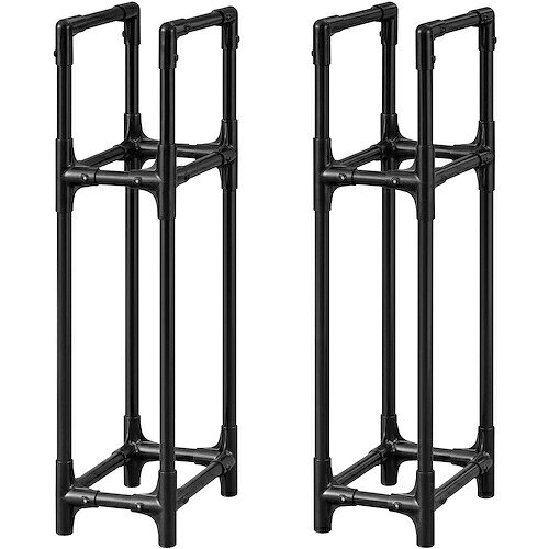 特長 ●ネジ・工具不要のはめ込み式で組み立て簡単なタイヤラックです。 ●軽自動車や軽トラック用のタイヤを収納できます。 ●スリムタイプのため、車庫やベランダスペースを活用してタイヤを収納できます。 ●お客様組み立てです。 用途 ●乗用車のタイヤの収納・保管に。 仕様 ●間口(mm)：377（1台あたり） ●奥行(mm)：252（1台あたり） ●高さ(mm)：1020（1台あたり） ●収納目安：軽自動車用タイヤ2本（1台あたり） ●耐荷重(kg)：全体60kg、上段30kg、下段30kg ●参考タイヤサイズ：145/80R12?165/50R15(タイヤ幅：200mm以下・外径450?570mm以下) ●2台セット 材質 ●ソケット・脚キャップ：ABS樹脂、ストッパー：ポリアセタール【パイプ】塩化ビニル樹脂被覆鋼管スチールパイプ 質量・質量単位 ●3165.0g 【メーカー名】アイリスオーヤマ（株） 【メーカー品番】STK-377-B