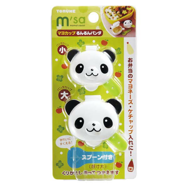 ●お弁当のマヨネーズ・ケチャップ入れに！ ●きれいにすくえる！スプーン付き。 ●くりかえし洗って使えます。 ●毎日のお弁当グッズとしてはもちろん、運動会や遠足のお弁当箱に！ ●入数： 2個入 ●材質： 本体:ポリプロピレン、スプーン:ポリプロピレン ●商品サイズ： 大:約46×53×37mm（容量:約22ml）、小:約41×46×43mm（容量:約13ml） ●商品重量： 約31g ●耐熱温度： 70℃ ●耐冷温度： -20℃ ※電子レンジ・オーブンはご使用いただけません。 ※商品重量の表示は、包装込みの重量です。 【メーカー名】（株）トルネ 【メーカー品番】P-3577