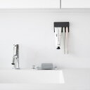 山崎実業 フィルムフック差し込み式歯ブラシ&チューブホルダー タワー W9 ブラック 4903208014960 【品番:01496】