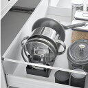 山崎実業 シンク下幅調節鍋蓋&フライパン収納スタンド タワー W32 ブラック 4903208013604 【品番:01360】