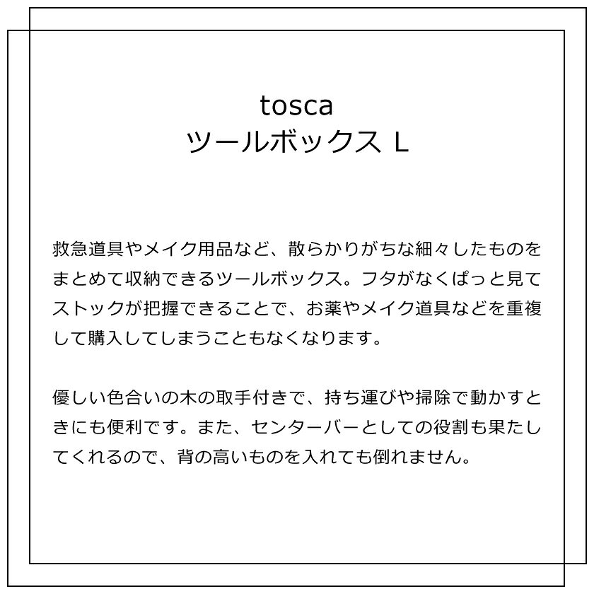山崎実業 ツールボックス トスカ L 4903208023122 ホワイト 2312 tosca 薬箱 くすり箱 収納ボックス 収納ケース コスメ入れ コスメケース 便利グッズ デスク周り 小物入れ yutorito-10000031 生活雑貨 yutorito 〜ユトリト〜 サンプル画像2