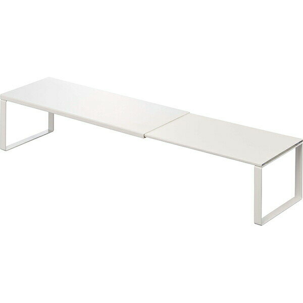 山崎実業　伸縮洗濯機排水口上ラック プレート　ホワイト　【品番：04969】