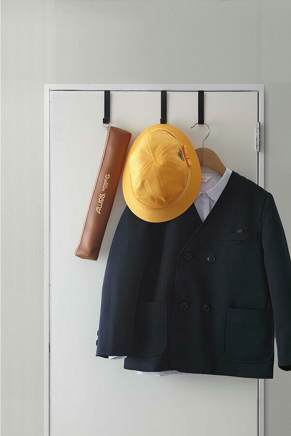 【メール便対応】山崎実業 ドアハンガー スマート 5個組 ブラック 【品番:04891】 [3]