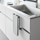 山崎実業 キッチンシンク下収納扉タオルハンガー タワー ブラック 4903208019866 【品番:01986】