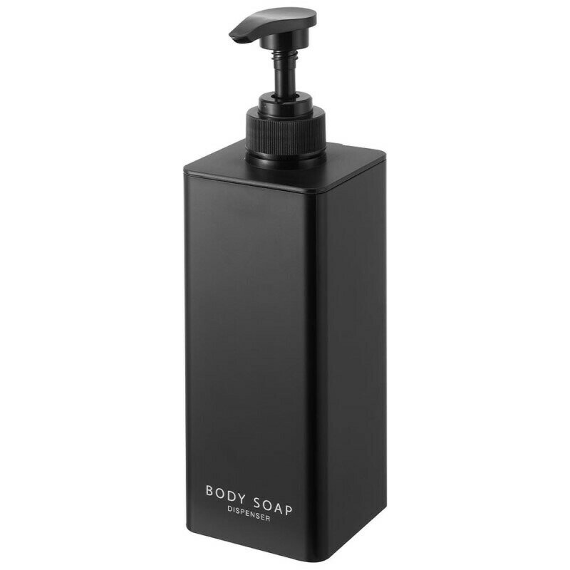 山崎実業　たっぷり洗剤が出るディスペンサー タワー ボディソープ ブラック 4903208015431　【品番：01543】