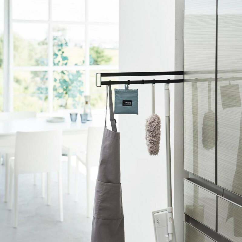 山崎実業　マグネット冷蔵庫横隠せるスライドフック タワー ブラック 4903208018623　【品番：01862】(3)