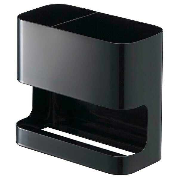 山崎実業　ドライヤー&ヘアーアイロンホルダー ボーテス　ブラック　【品番：07594】