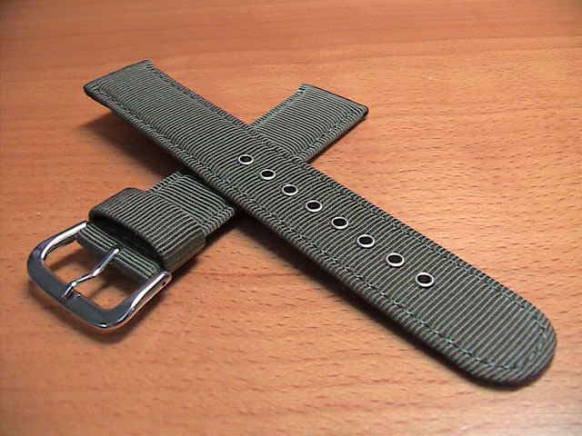 20mm時計バンド(腕時計)ベルト20ミリ 時計ベルト バンド バネ棒 サービス 付き ミリタリー ナイロン 時計バンド グリーン 20mm 腕時計用 時計ベルト 時計用バンド