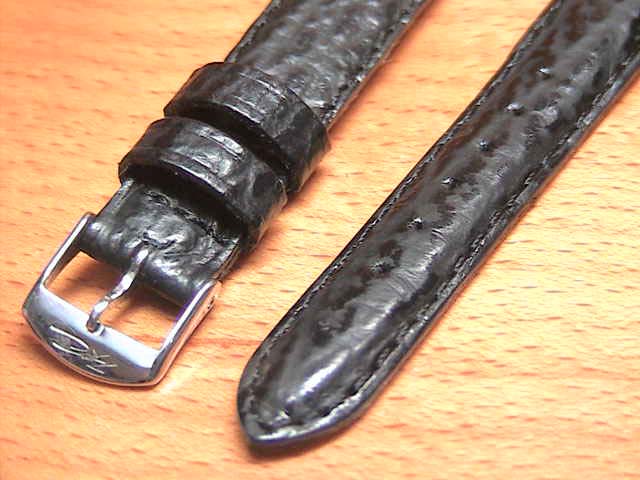 14mm時計バンド(腕時計)ベルト14ミリ ズッコロ 牛革 カーフ (シャークスキン サメ 型押し) 時計ベルト・バンド バネ棒サービス 14ミリ 黒色 腕時計用 時計ベルト 時計用バンド 525円で販売していますバネ棒をサービスでお付けします。