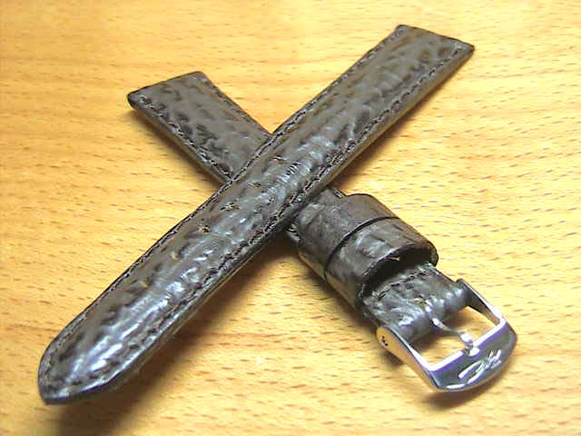 14mm時計バンド(腕時計)ベルト14ミリ ズッコロ 牛革 カーフ (シャークスキン サメ 型押し) 時計ベルト・バンド バネ棒サービス 14ミリ 茶色 腕時計用 時計ベルト 時計用バンド 525円で販売していますバネ棒をサービスでお付けします。