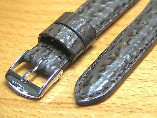 14mm時計バンド(腕時計)ベルト14ミリ ズッコロ 牛革 カーフ (シャークスキン サメ 型押し) 時計ベルト・バンド バネ棒サービス 14ミリ 茶色 腕時計用 時計ベルト 時計用バンド 525円で販売していますバネ棒をサービスでお付けします。