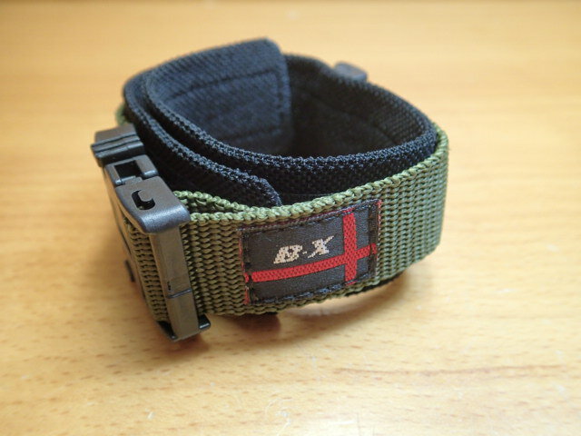 14mm〜 20mm 時計バンド (腕時計） ベルト ナイロン 合成繊維 アーミーグリーン 緑/黒