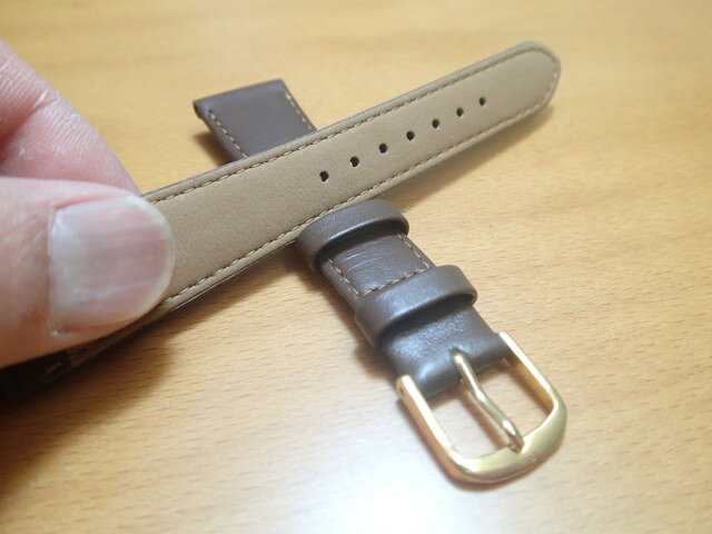 16mm〜20mm 時計バンド (腕時計) ベルト カーフ 牛革 バネ棒 サービス チョコ (こげ茶) 腕時計用 時計ベルト 時計用バンド 525円で販売しています バネ棒をサービスでお付けします