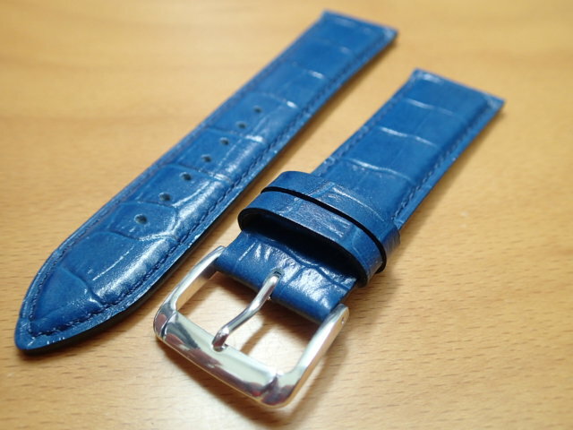 22mm ネイビー 紺 スコッチガード・レザーの時計バンド 汗や水をはじく時計ベルト バンド 525円で販売していますバネ棒をサービスでお付けします