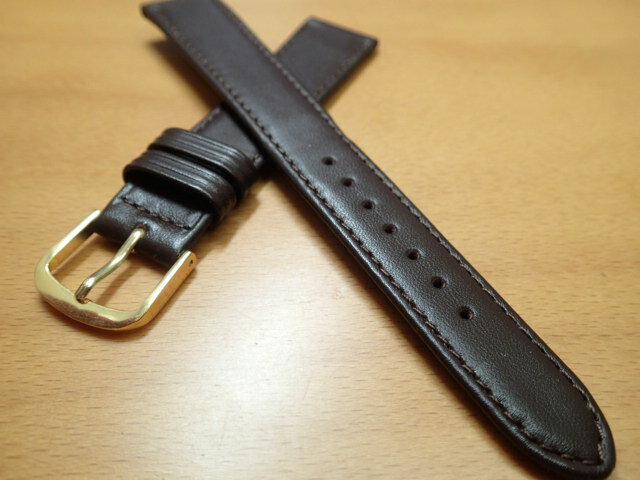 16mm ～ 20mm ロングサイズ 手首の太い人用 時計バンド (腕時計） ベルト カーフ 牛革 チョコ (こげ茶) バネ棒 サービス 腕時計用 時計ベルト 時計用バンド 525円で販売していますバネ棒をサービスでお付けします