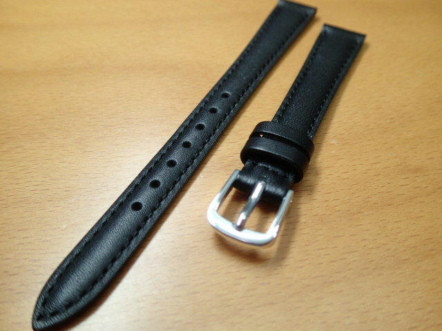 11mm 〜 15mm 時計バンド (腕時計) ベルト カーフ 牛革 黒 (ブラック) バネ棒 サービス 腕時計用 時計ベルト 時計用バンド 525円で販売していますバネ棒をサービスでお付けします