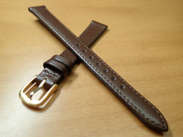 11mm 〜 15mm 時計バンド (腕時計) ベルト カーフ 牛革 チョコ (こげ茶) バネ棒 サービス 腕時計用 時計ベルト 時計用バンド 525円で販売していますバネ棒をサービスでお付けします