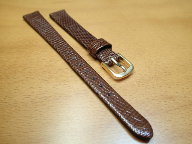 8mm 〜 15mm 時計バンド (腕時計) ベルト リザード (トカゲ) チョコ (こげ茶) バネ棒 サービス 腕時計用 時計ベルト 時計用バンド 525円で販売していますバネ棒をサービスでお付けします