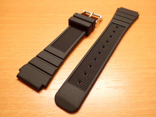 18mm 時計バンド(腕時計)ベルト18ミリ 時計ベルト・バンド バネ棒 サービス付き 18mm 防水ウレタンラバーベルト 黒色 腕時計用