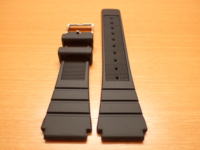 18mm 時計バンド(腕時計)ベルト18ミリ 時計ベルト・バンド バネ棒 サービス付き 18mm 防水ウレタンラバーベルト 黒色 腕時計用