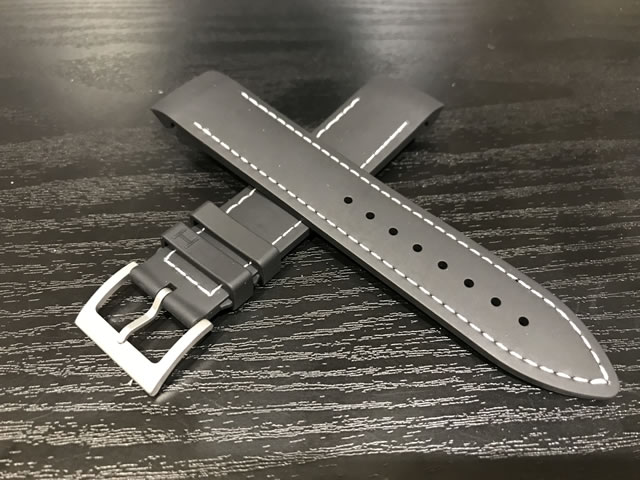 HAMILTONハミルトン時計ベルトバンドカーキETO用ラバー交換バンド黒色ブラック21mmH600776100