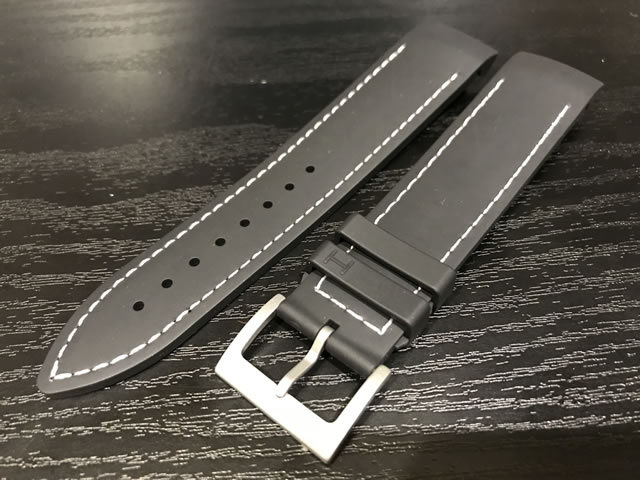 HAMILTONハミルトン時計ベルトバンドカーキETO用ラバー交換バンド黒色ブラック21mmH600776100