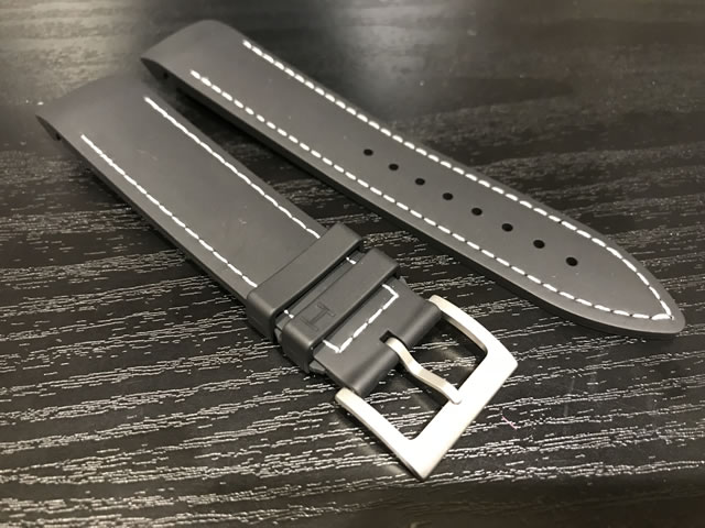 HAMILTONハミルトン時計ベルトバンドカーキETO用ラバー交換バンド黒色ブラック21mmH600776100