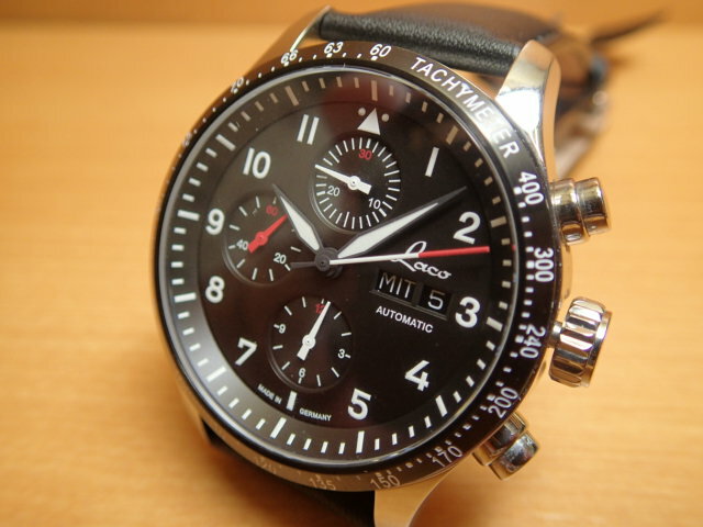 Laco ラコ 腕時計 ホッケンハイム 自動巻 (ETA 7750) 42mm Hockenheim 862089優美堂のLaco ラコ腕時計はメーカー保証2年つきの正規販売店商品です。 お手続き簡単な分割払いも承ります