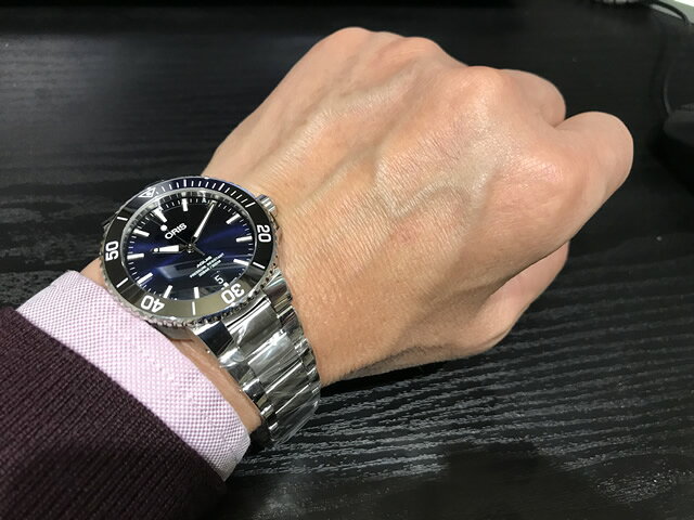 オリス 時計 腕時計 アクイス デイト 73377324135M メタルブレスレット 40mm ボーイズサイズ Oris Aqu yuubido-10009896 e-優美堂楽天市場店 サンプル画像2