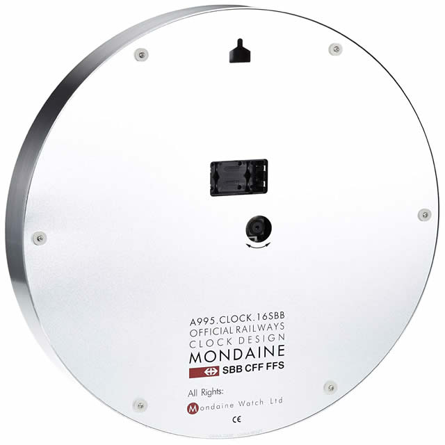 MONDAINE モンディーン 壁掛け時計 ウォールクロック ホワイト 40cm スイス国鉄オフィシャル 鉄道ウォッチ A995.CLOCK.16SBB優美堂のモンディーンはメーカー保証つきの正規商品です。お手続き簡単な分割払いも承ります。