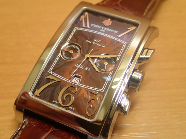クエルボイソブリノス 腕時計 プロミネンテ クロノ 〜キューバ×日本 国交90周年記念 限定モデル〜 正規商品 Ref.1014.1T90 世界限定本数は僅か20本 お手続き簡単な分割払いも承ります