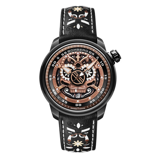 世界限定250本 BOMBERG ボンバーグ 自動巻き 腕時計 BB-01 オートマティック マリアッチ スカル CT43ASPGD.24-1.11 正規輸入商品