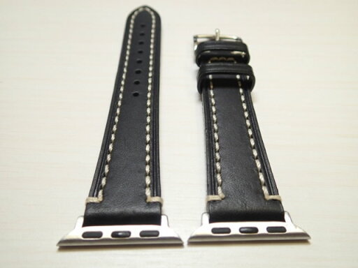 アップルウォッチ対応 取り付け可能 アダプター付き HIRSCH ヒルシュ LIBERTY / リバティ ブラック 腕時計ベルト ナチュラルサドルレザーの一枚革 20mm 22mm アップルウォッチ対応 取り付け可能 アダプター付き HIRSCH ヒルシュ LIBERTY / リバティ ブラック 腕時計ベルト ナチュラルサドルレザーの一枚革 20mm 22mm