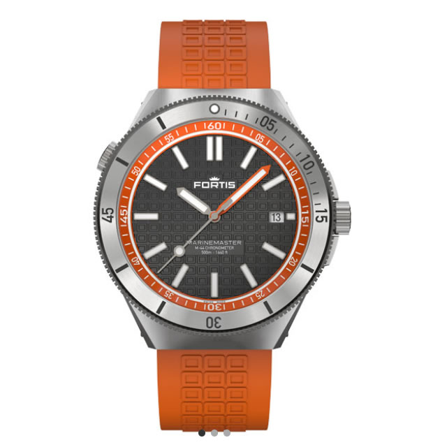 フォルティス FORTIS フォルティス マリンマスターM-44 アンバー・オレンジ ラバーベルト仕様 腕時計 44mm Ref.F8120013 【日本正規代理店商品】お手続き簡単な分割払いも承ります。