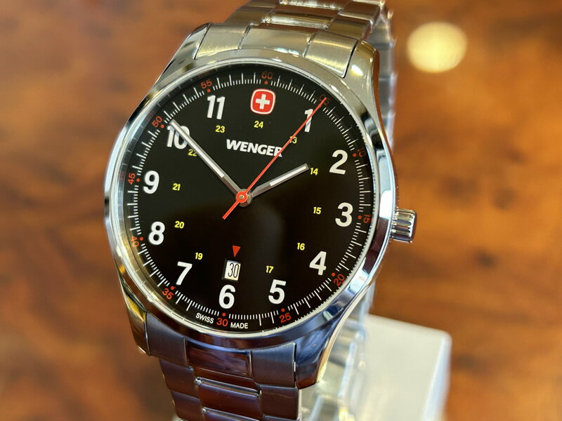 ウェンガー WENGER 腕時計 CITY SPORT シティスポーツ 42mm ブラック文字盤 01.1441.131 クォーツ 国内正規品 優美堂のウェンガーは安心のメーカー保証3年付き日本正規商品です【あす楽】