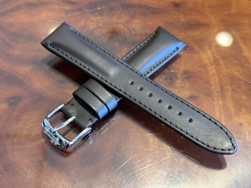 【あす楽】 20mm 腕時計ベルト バンド カーフ （牛革） チョコ ダークブラウン 濃茶色