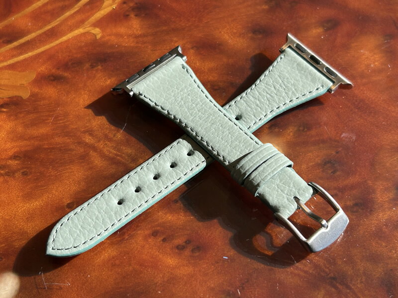 アップルウォッチ シリーズ9対応 41mm 40mm 38mm 対応 取り付け可能 アダプター付き イタリア産レザー アドリアレザー 腕時計ベルト バンド 牛革 22mm 抗菌・防臭加工