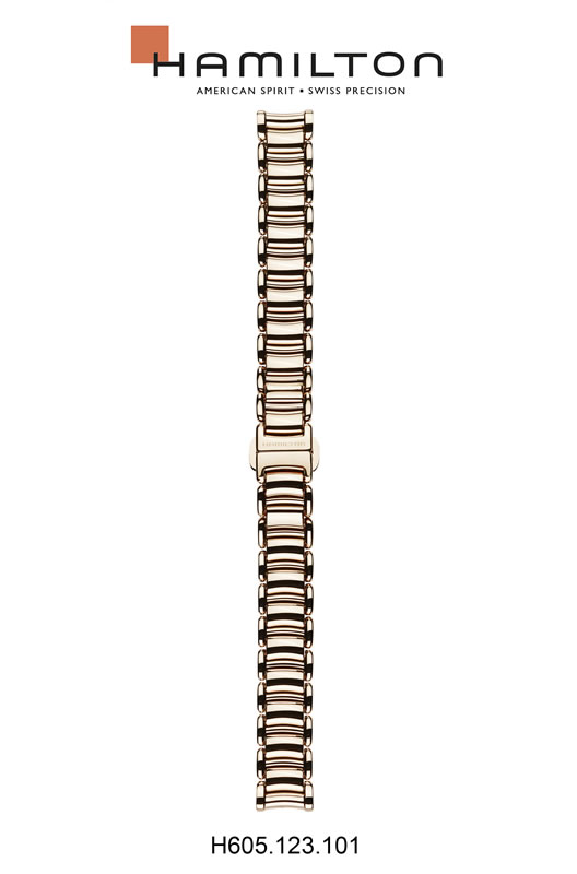 ダットソン ハミルトン HAMILTON バグリー レディース用 14mm 腕時計 ピンクゴールド ステンレススチールブレスレット ベルト バンド H695123101