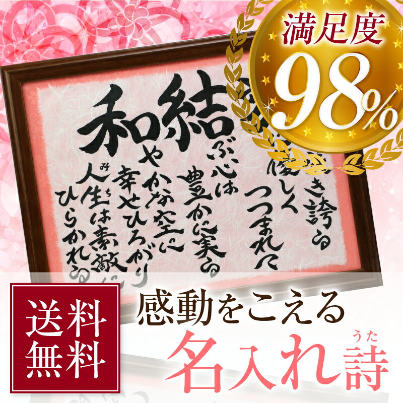 名前詩 『幸せ命名額・M』 お名前の詩 出産祝い ・ 誕生記念 ・ 命名書 お子様のネームポエム