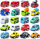 ブルバック式ミニカー 20台セット 働く車 子供の日 おもちゃ 玩具 誕生日プレゼント クリスマス