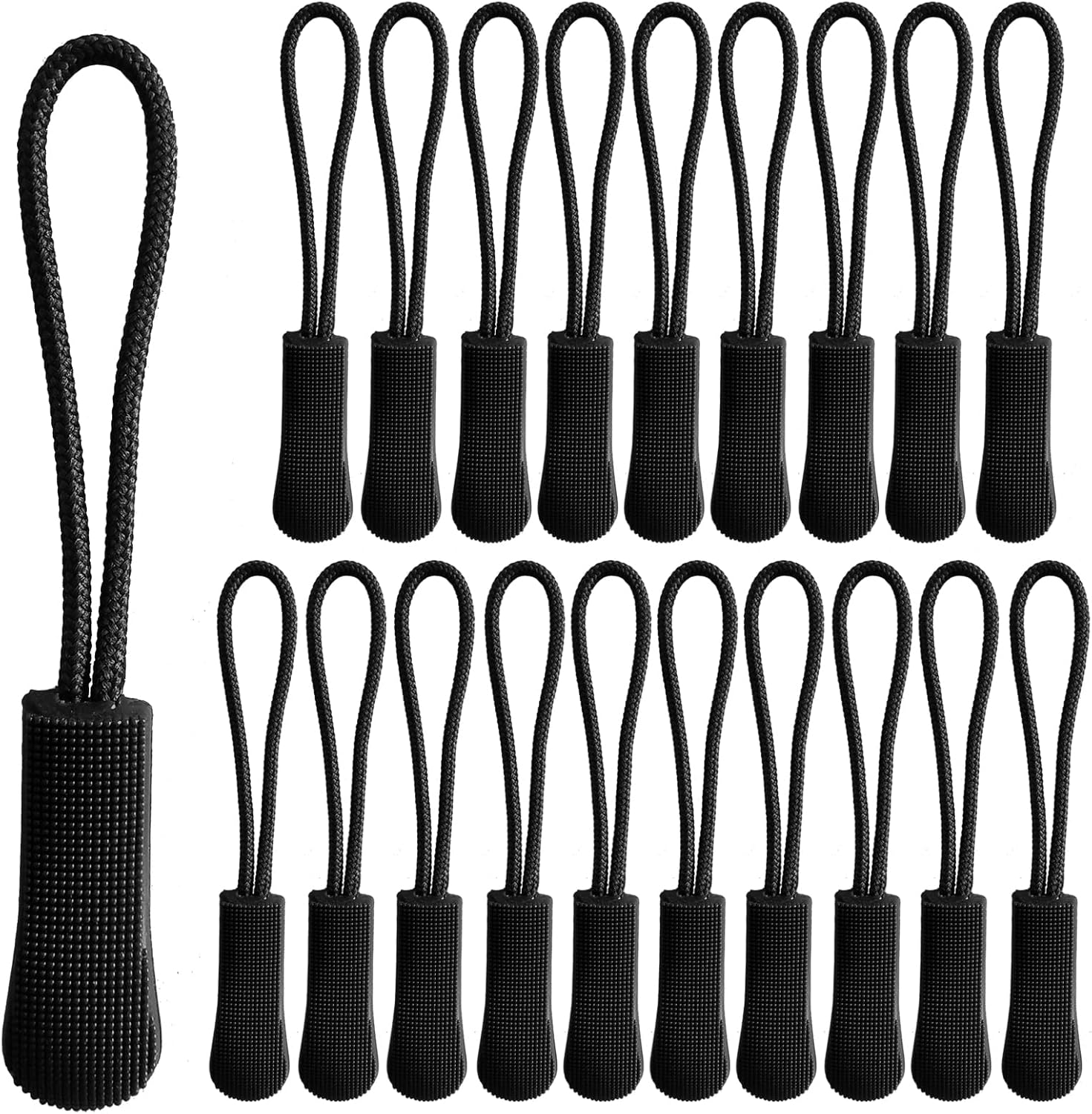 DY.2ten ジッパータブ ファスナー 交換用 ジッパープル 引き手 20本セット ファスナー チャック 楽々 ..