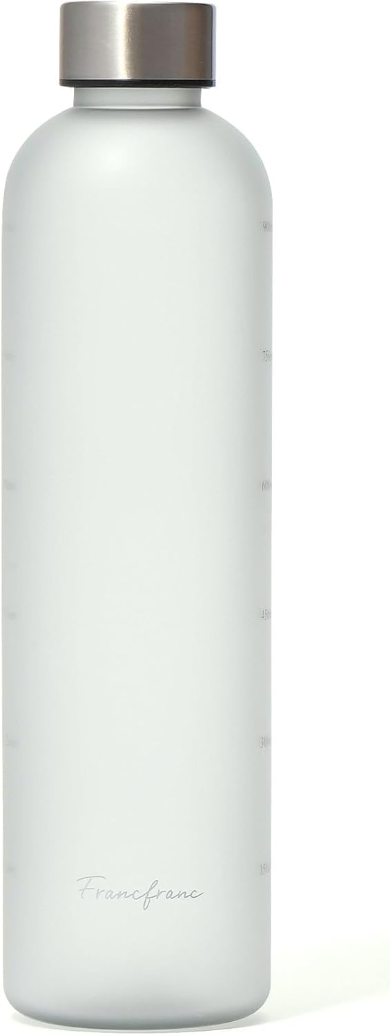 乐天商城 - Francfranc フランフラン 1L ウォーターボトル グリーン マイボトル ドリンクボトル 水筒 直飲み メモリ付き タイムマーカー付き