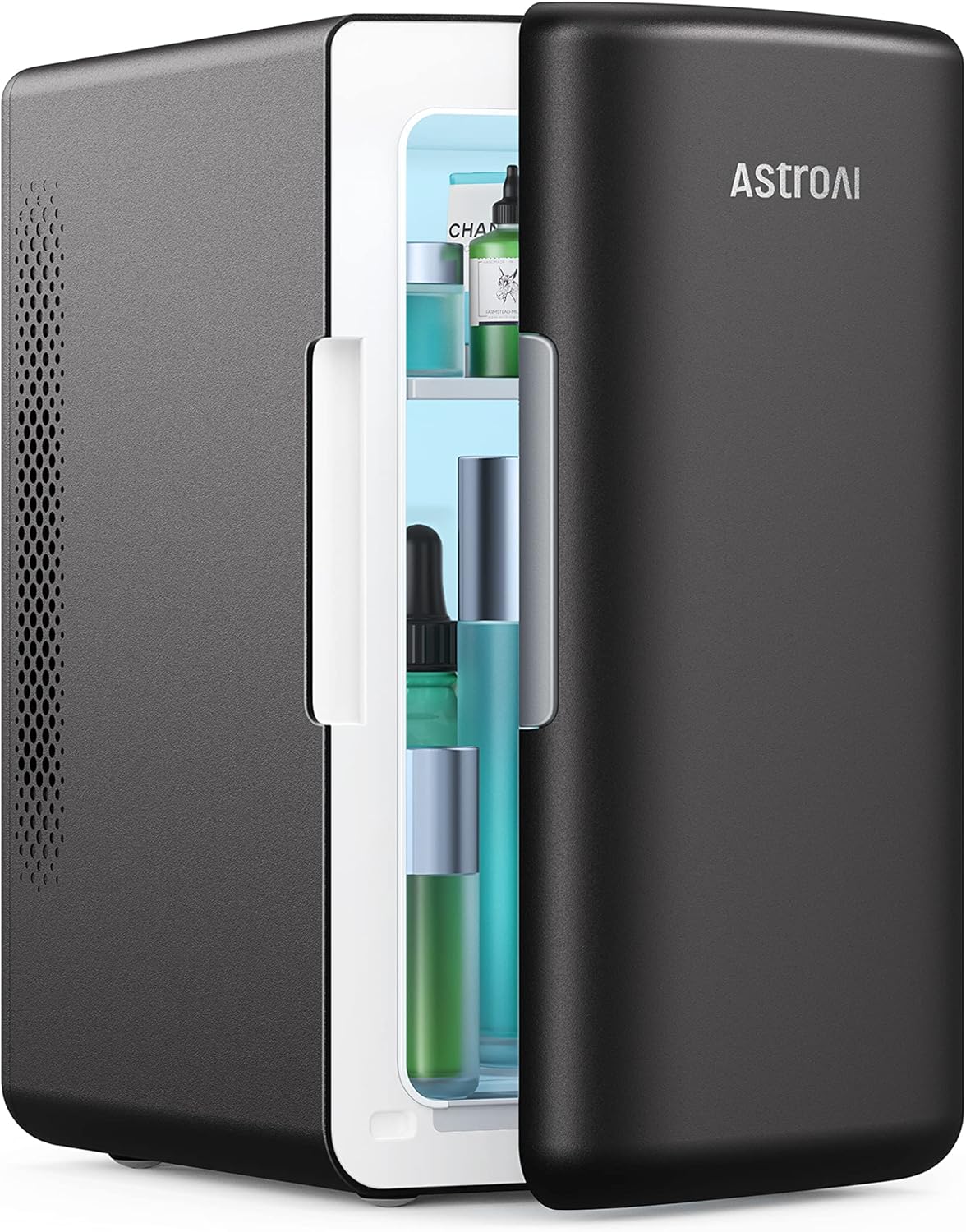 AstroAI 冷蔵庫 小型 6L ミニ冷蔵庫 小型 保温 冷温庫 バージョン2.0 化粧品 省エネ AC/DC給電 保温 保冷 家庭 車載2電源式 ポータブル コンパクト355ml*8本 日本語説明書付き (ブラック)