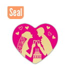 Seal〜シール/シーズン：シール:ロマンティックなカップルのイラストのシール：ラブリーカップルシール