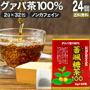 蕃颯糖茶100 2g×32包×24個セット 送料無料 宅配便 | グァバ グァバ茶 グアバ グアバ茶 ガバ茶 ガバちゃ 茶葉 ティーパック ティーバッグ ダイエット ダイエット食品 食べすぎ 無添加 100％ ノンカフェイン カフェインなし カフェインレス デカフェ まとめ買い