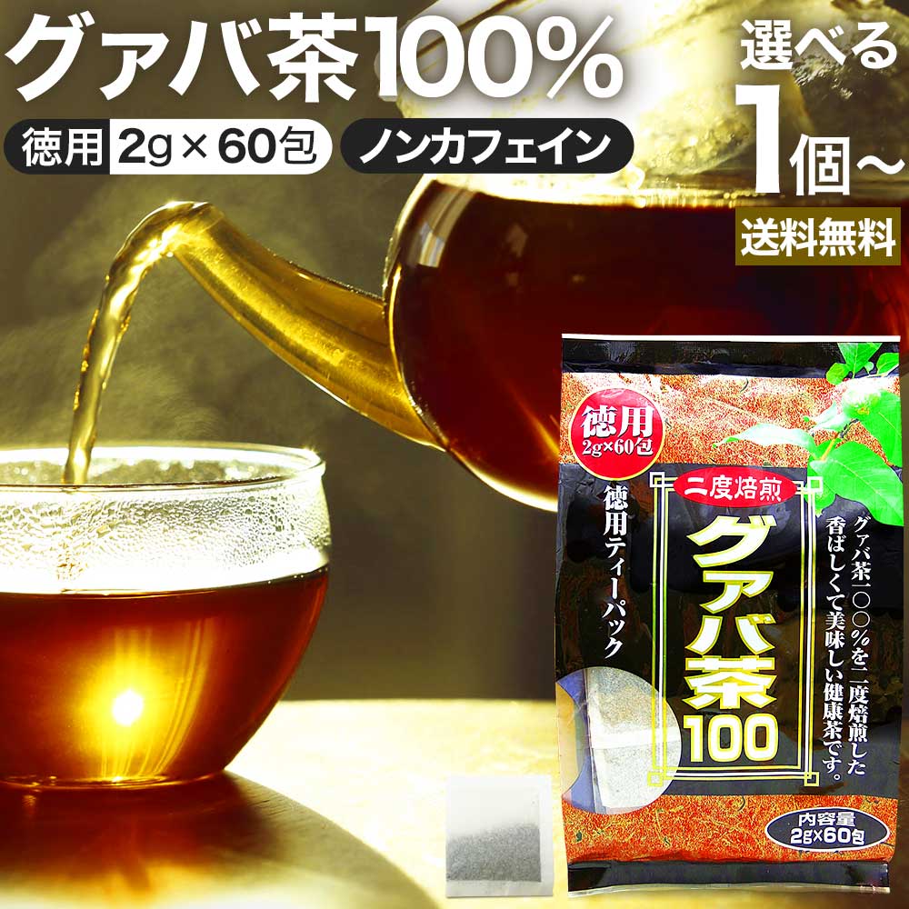 徳用グァバ茶100 2g×60包 送料無料 宅配便 | グァバ グァバ茶 グアバ グアバ茶 ガバ茶 ガバちゃ 茶葉 ティーパック ティーバッグ ダイエット ダイエット食品 無添加 100％ ノンカフェイン カフェインなし カフェインレス デカフェ お茶 おすすめ