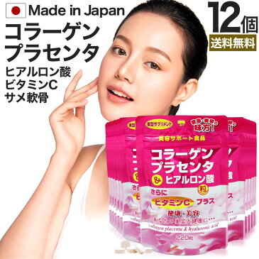 コラーゲン・プラセンタ&ヒアルロン酸粒 220粒×12個セット 約324日分 送料無料 宅配便 | コラーゲン collagen 飲むコラーゲン ヒアルロン酸コラーゲン ヒアルロン酸 ヒアルロン プラセンタ placenta プラセンタエキス 飲む サプリ サプリメント 粒 タブレット まとめ買い