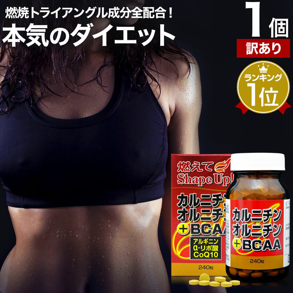 【訳あり】 カルニチン・オルニチン＋BCAA 240粒 約30～40日分 賞味期限2025年2月のみ 送料無料 宅配便 | ダイエット サプリ サプリメント ダイエット食品 ダイエットサプリメント 強力 Lカルニチン αリポ酸 BCAA オルニチン 粒 タブレット 男性 女性 アウトレット