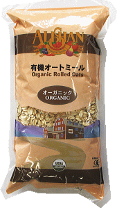 無添加オートミール 500g★有機JAS（無農薬・無添加）★2個までコンパクト便可二★1個までレターパック赤便可 ★現材料は全てオーガニック★原産国：アメリカ★砂糖不使用